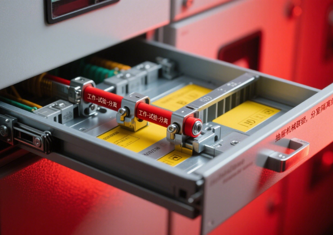 抽屜機(jī)械聯(lián)鎖，分室隔離結(jié)構(gòu)